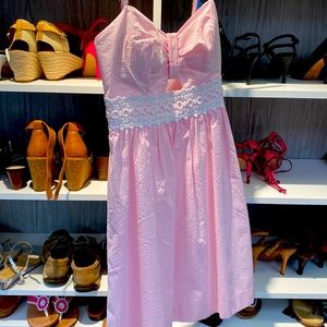 Lilly Pulitzer pink gingham dress